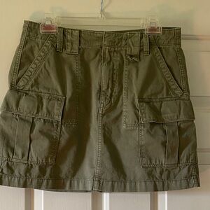 American Eagle Outfitters Olive Green Cargo Mini Skirt
